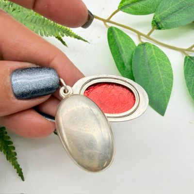 Кулон локет 3,5 см серебро