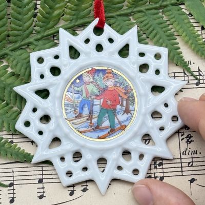 Подвес Звезда рождественский мотив 8 см Hutschenreuther Германия