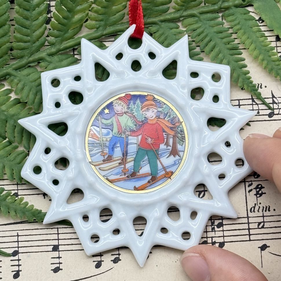 Подвес Звезда рождественский мотив 8 см Hutschenreuther Германия