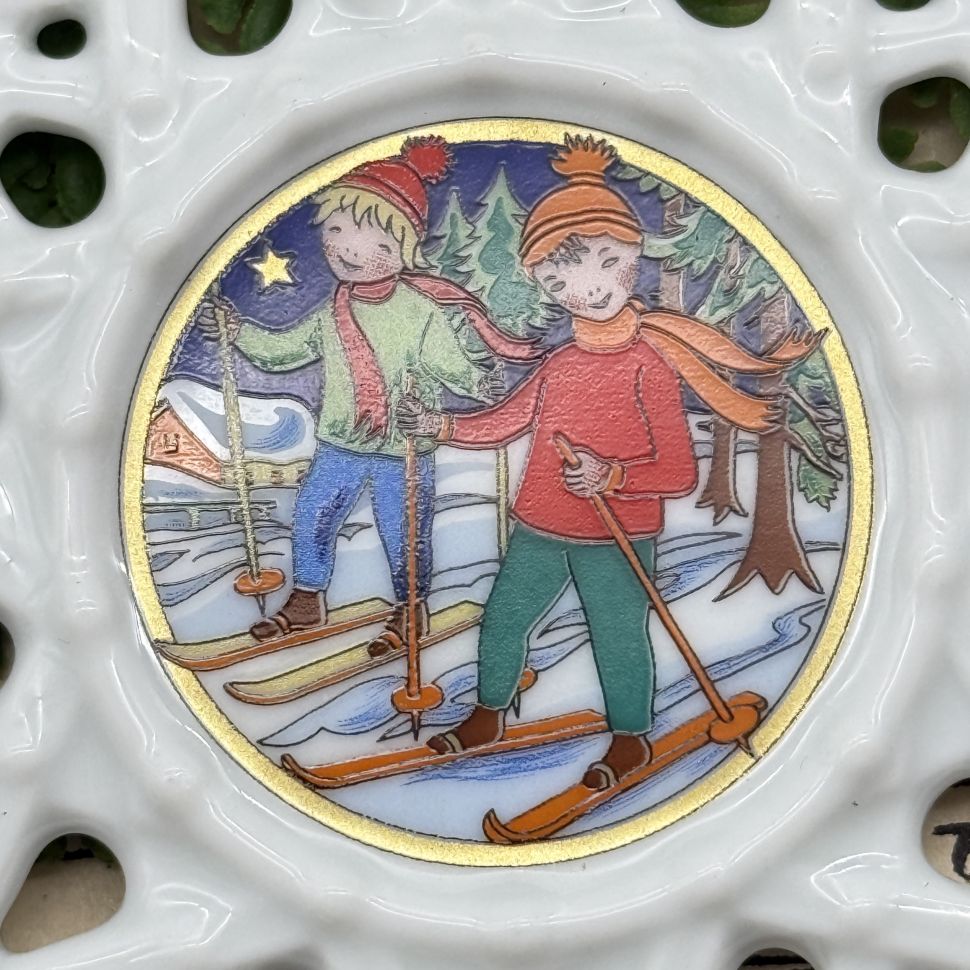 Подвес Звезда рождественский мотив 8 см Hutschenreuther Германия