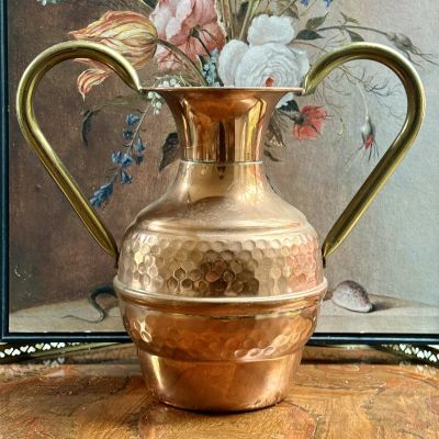 Кувшин с двумя ручками 28 см медь латунь