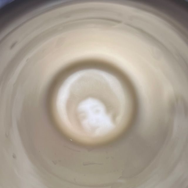 Кофейная пара Золотой бамбук 100 мл фарфор литофания Япония