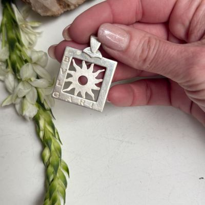 Кулон подвеска Солнце серебро