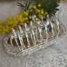 Подставка для тостов на подносе 22 см Франция серебрение