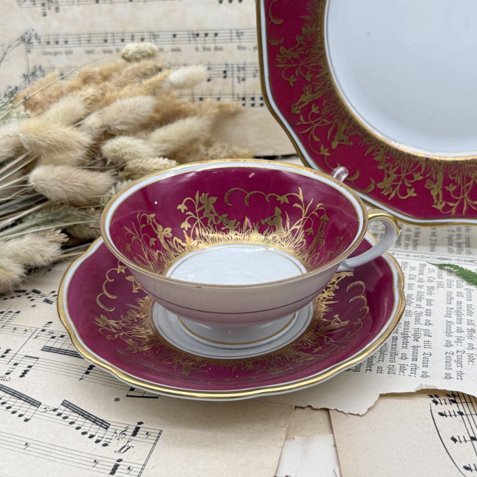 Чайное трио Schwarzenhammer 210 мл фарфор Германия  