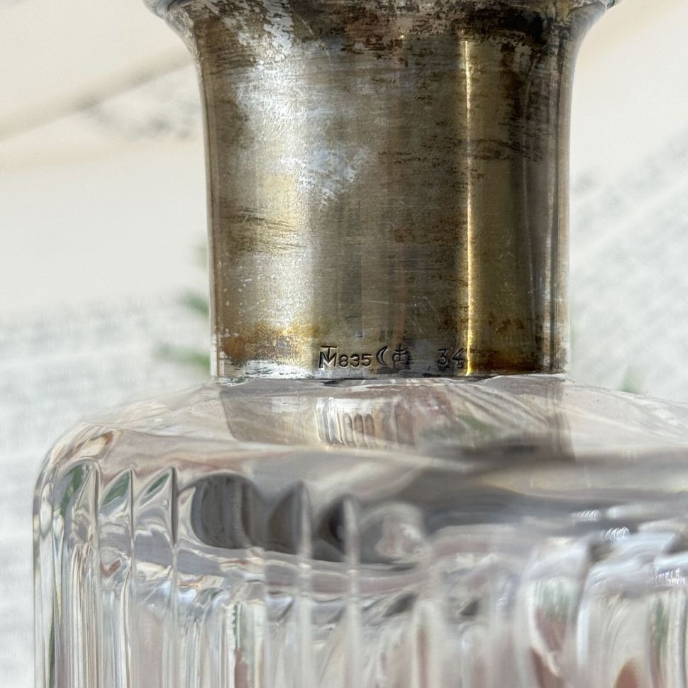 Графин 1 л Ромб хрусталь  серебро Франция