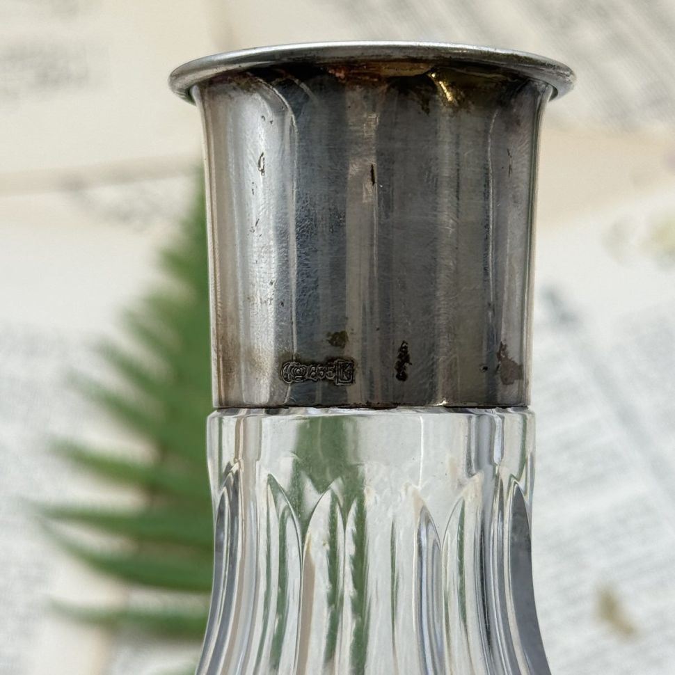 Графин 1 л Ромб хрусталь  серебро Франция