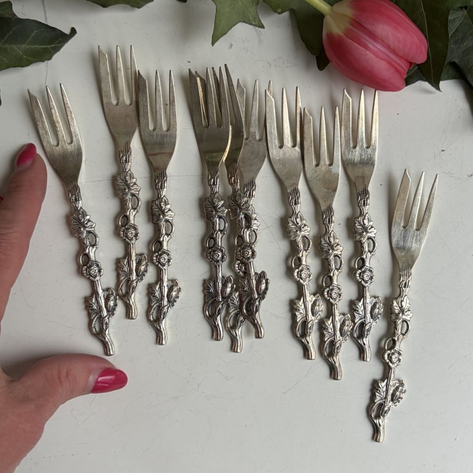 Вилка трезубец 12 см мельхиор Голландия