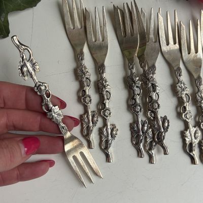 Вилка трезубец 12 см мельхиор Голландия