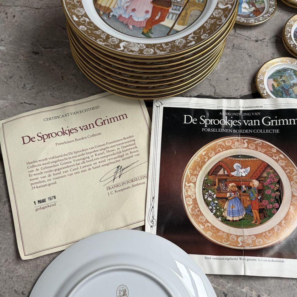 Тарелка Franklin Porcelain Сказки Принц-лягушка 1978 г. W.Germany 