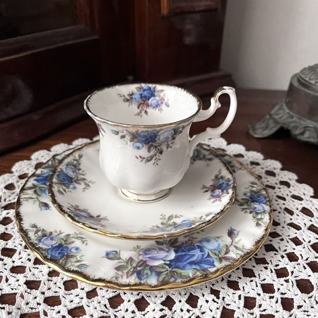 Кофейное трио Royal Albert Moonlight Rose 75 мл фарфор Англия