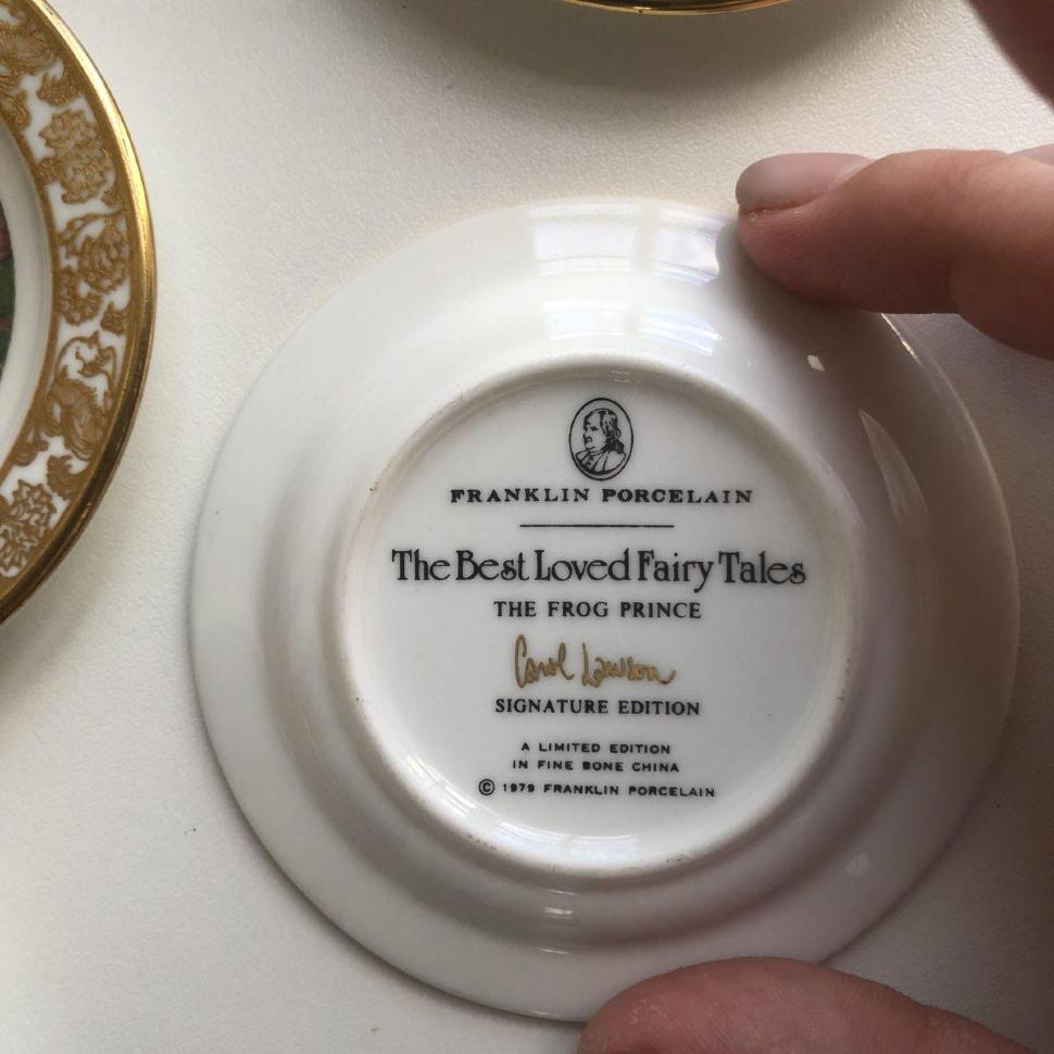 Тарелка Franklin Сказки 1979 Принц лягушка