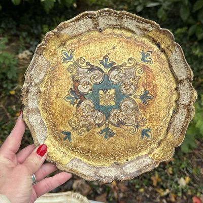 Поднос флорентийский с фигурным бортом 25 см Италия