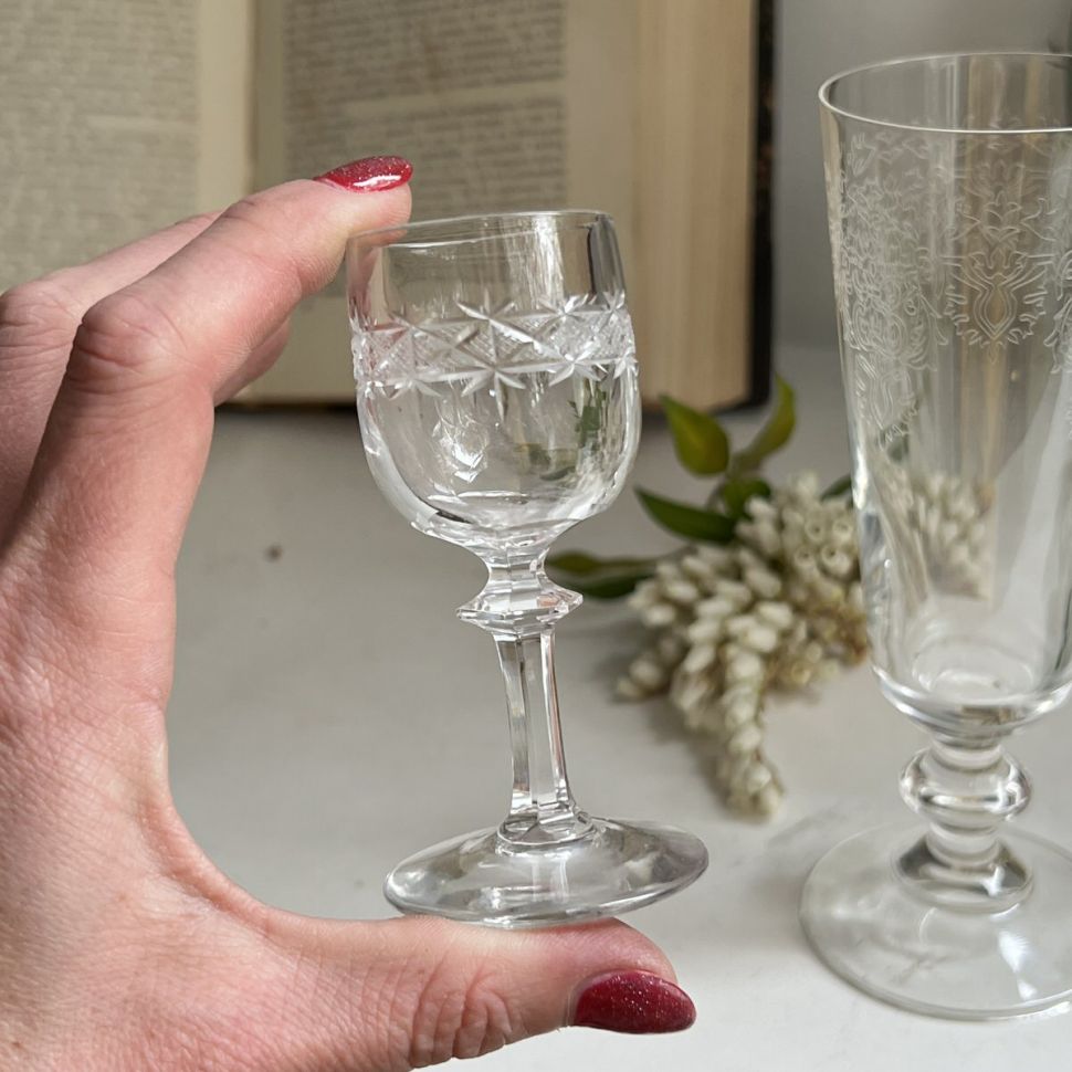 Рюмка с алмазной гранью 40 мл хрусталь 