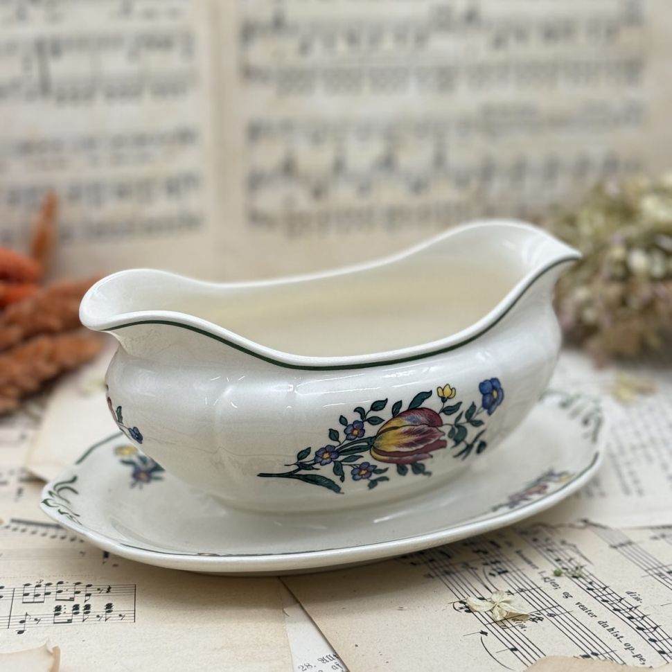 Соусник на блюде Alt Strassburg ВиллеройБох 400 мл фарфор Германия 