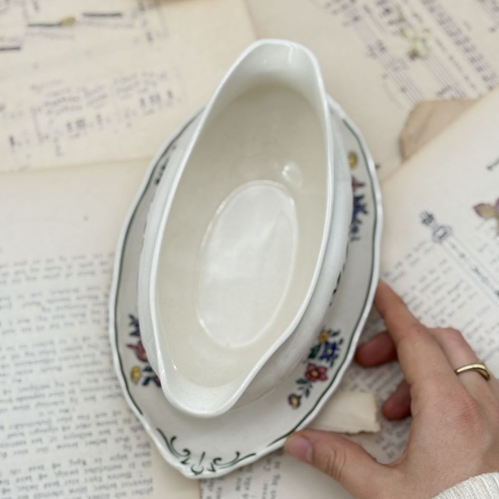 Соусник на блюде Alt Strassburg ВиллеройБох 400 мл фарфор Германия 