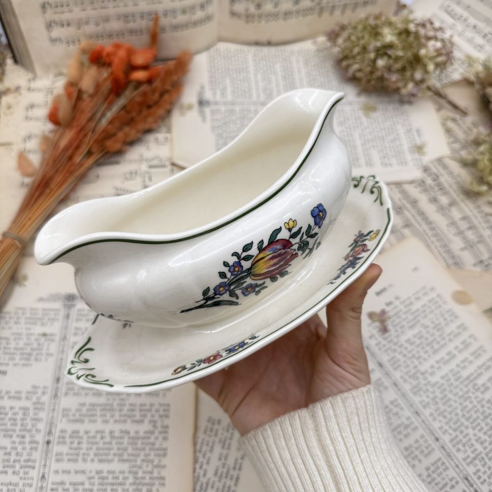 Соусник на блюде Alt Strassburg ВиллеройБох 400 мл фарфор Германия 