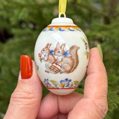 Подвес Яйцо пасхальное Hutschenreuther 7 см фарфор Германия 2001 г.