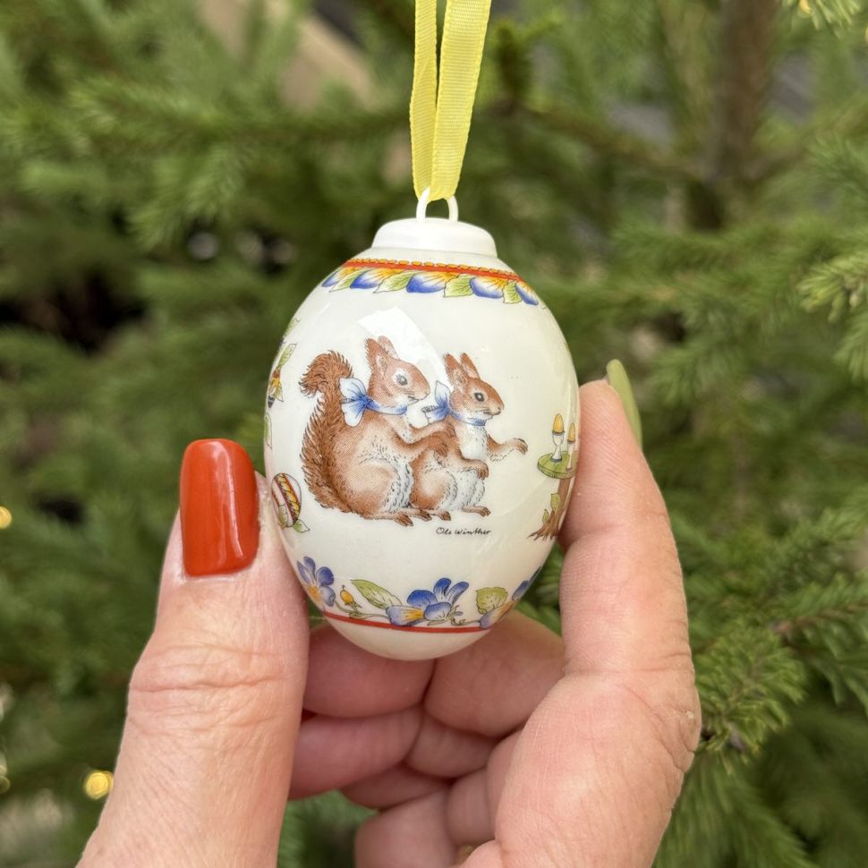 Подвес Яйцо пасхальное Hutschenreuther 7 см фарфор Германия 2001 г.