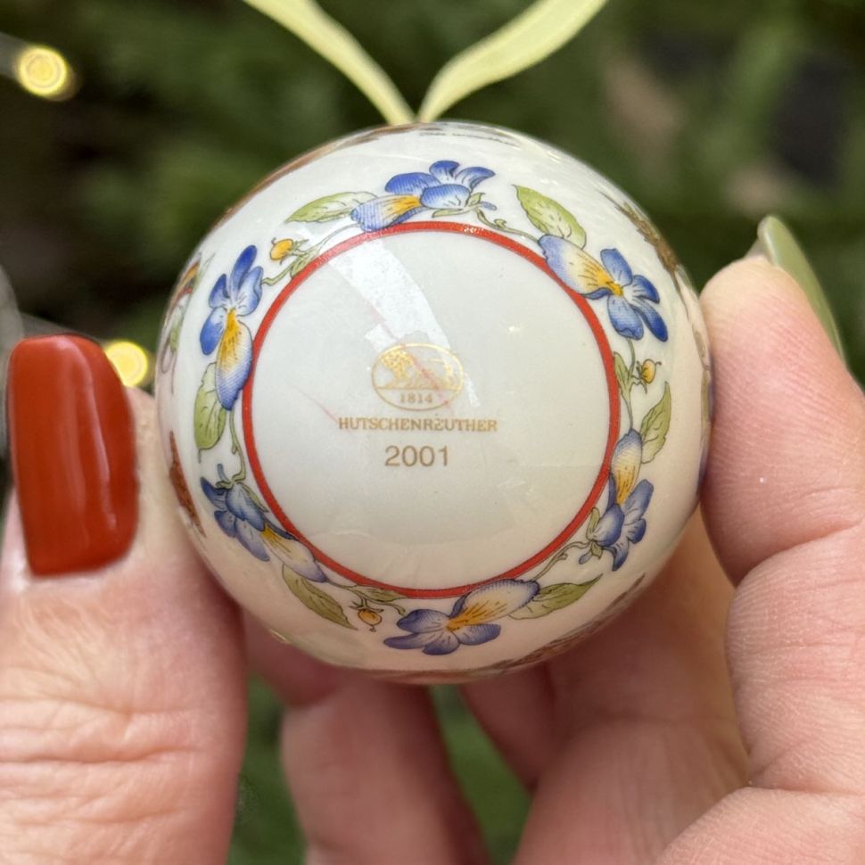 Подвес Яйцо пасхальное Hutschenreuther 7 см фарфор Германия 2001 г.