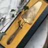 Лопатка для торта 25 см серебро золочение Франция