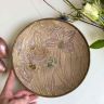 Блюдо Ирисы 20 см латунь Арт-нуво