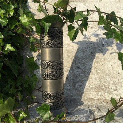 Ваза оловянная большая высокая с узором Норвегия