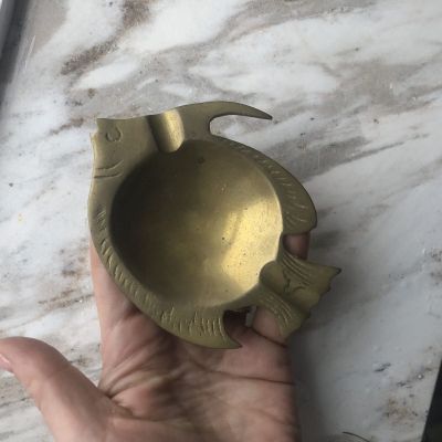 Пепельница Рыба латунь