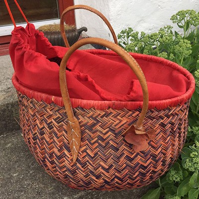 Корзина плетеная для пикника с клапаном