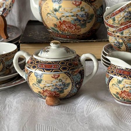Сахарница Лотос 15 см фарфор Япония   