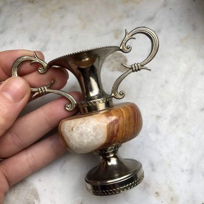 Ваза  мини 8 см мельхиор оникс