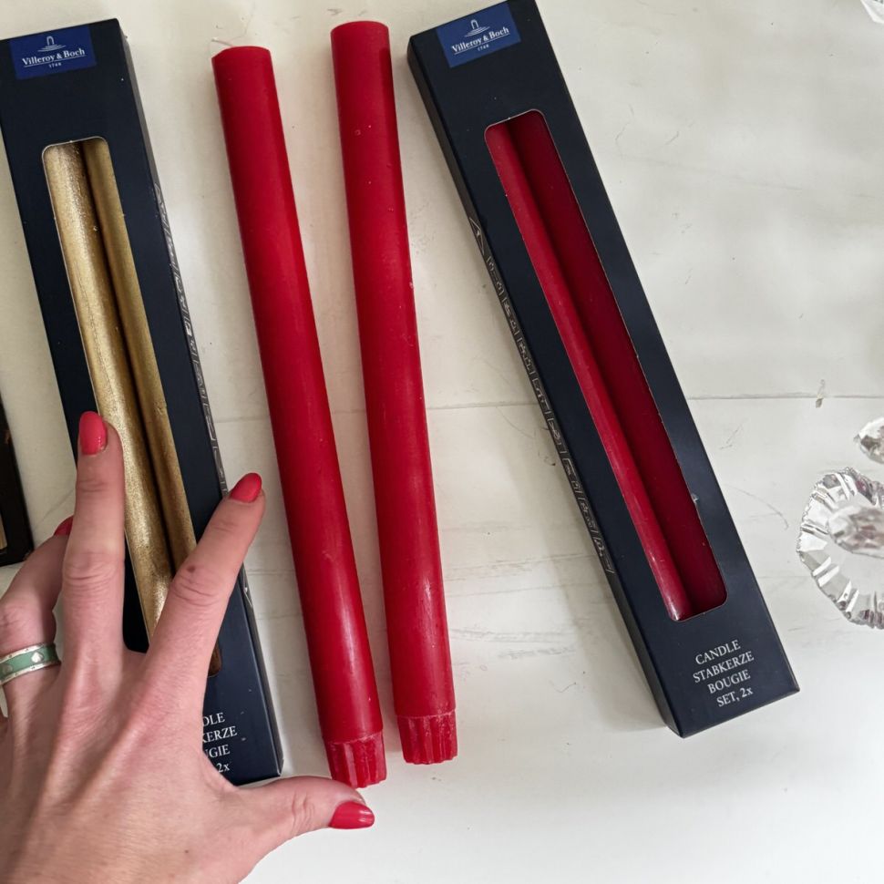 Свеча красная набор 2 шт. ВиллеройБох 27 см Германия