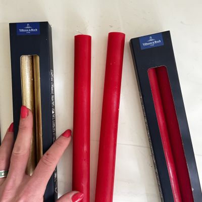 Свеча красная набор 2 шт. ВиллеройБох 27 см Германия