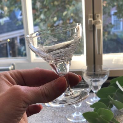 Рюмка большая с гравировкой, хрусталь