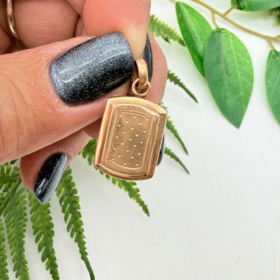 Кулон локет 2 см серебро золочение