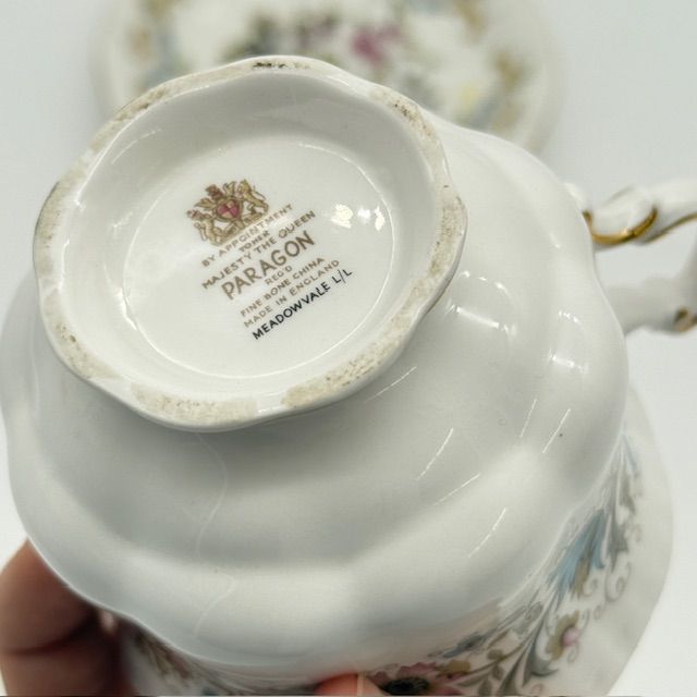 Чайная пара чашка Paragon Meadowvale 220 мл блюдце Royal Standard Mandarin Англия