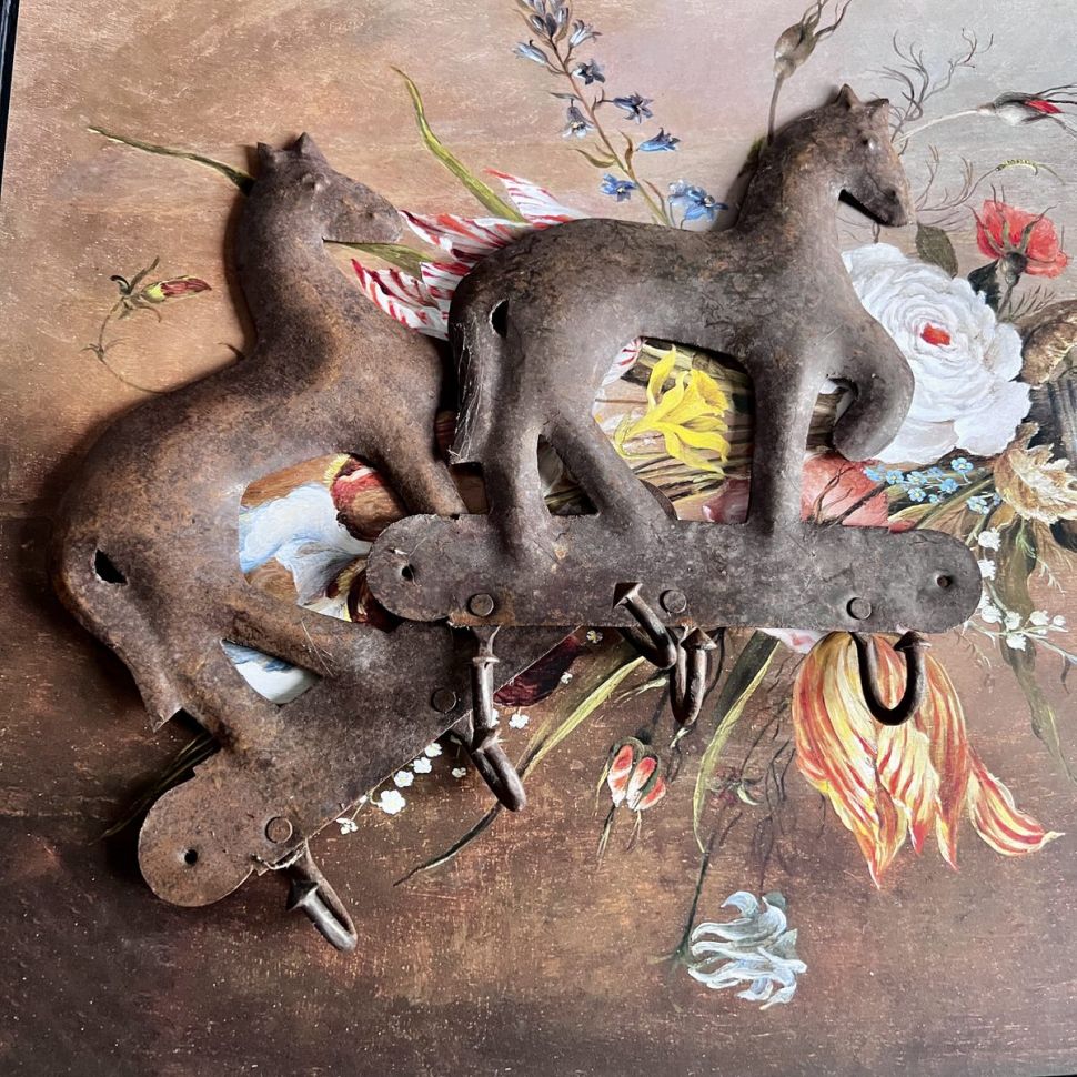 Крючок настенный Лошадка 23 см ковка