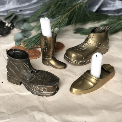 Латунная галоша ботинок пепельница