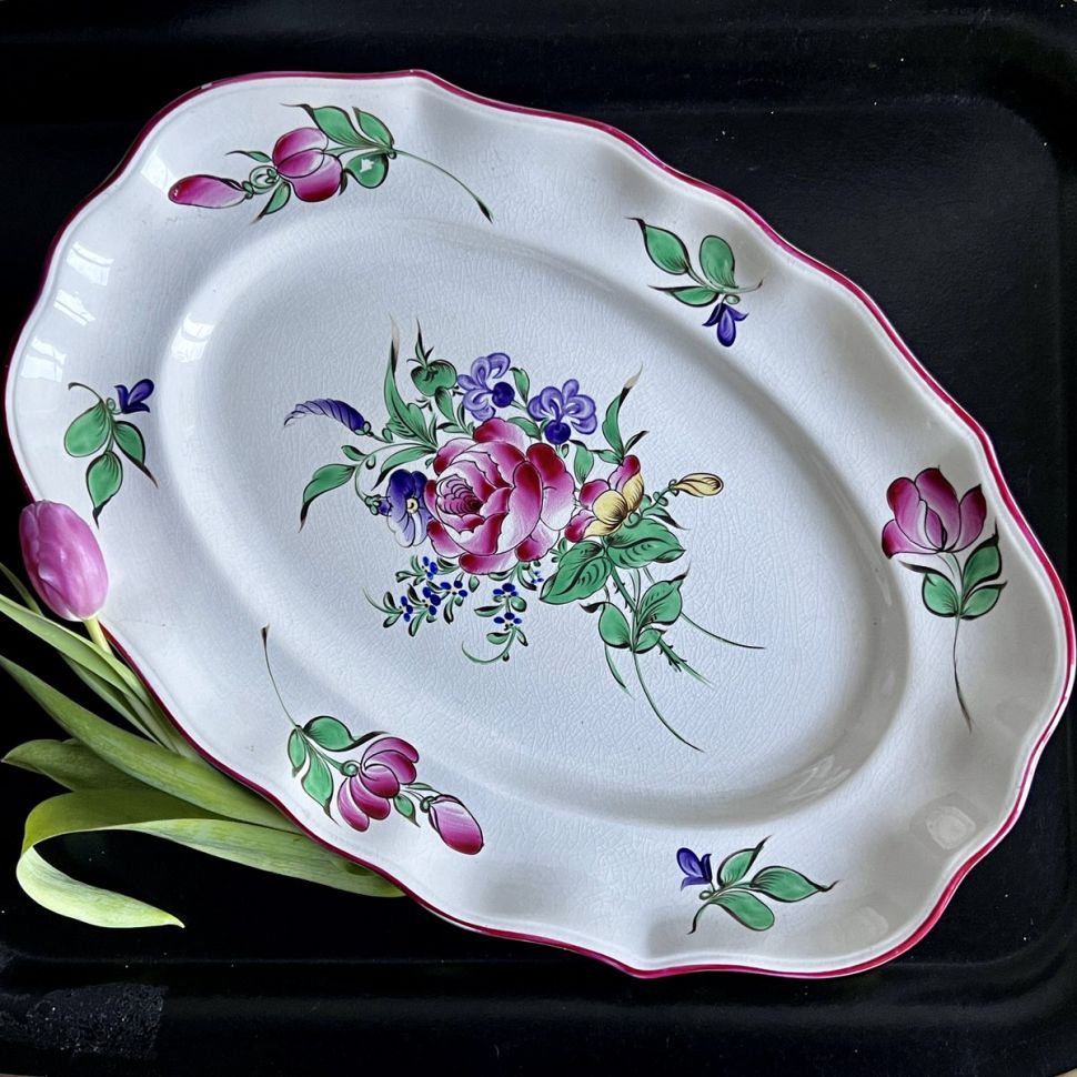 Блюдо Роза KG Luneville 40х28 см Франция