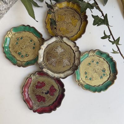Блюдце подставка флорентийский набор 5 шт. Италия 