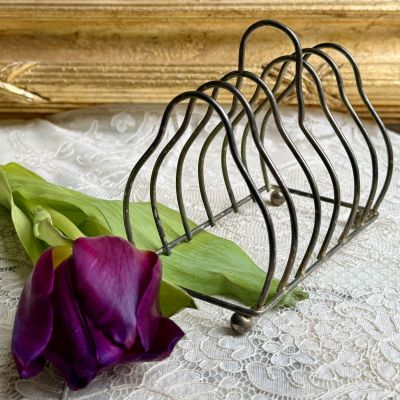 Подставка для тостов 13 см Франция мельхиор серебрение