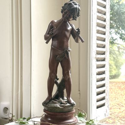 Скульптура Чародей 53 см Огюст Моро Франция бронза дерево