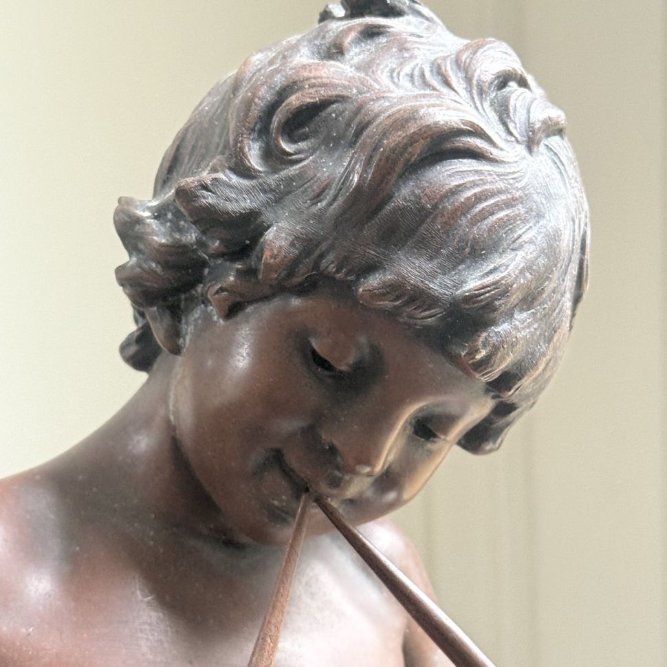 Скульптура Чародей 53 см Огюст Моро Франция бронза дерево