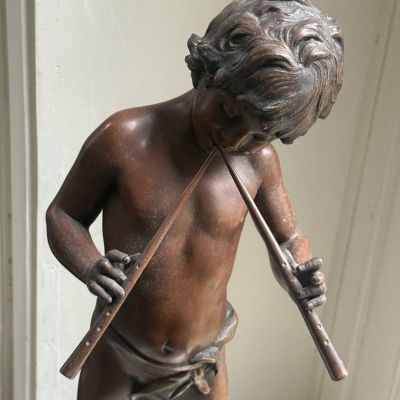 Скульптура Чародей 53 см Огюст Моро Франция бронза дерево