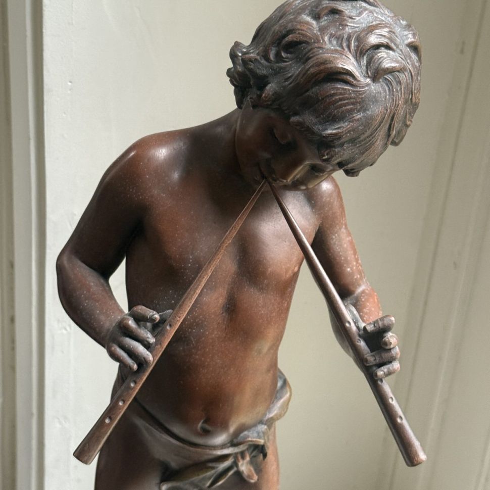 Скульптура Чародей 53 см Огюст Моро Франция бронза дерево