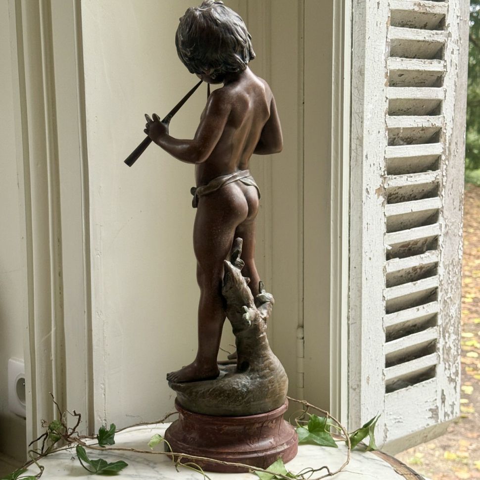 Скульптура Чародей 53 см Огюст Моро Франция бронза дерево