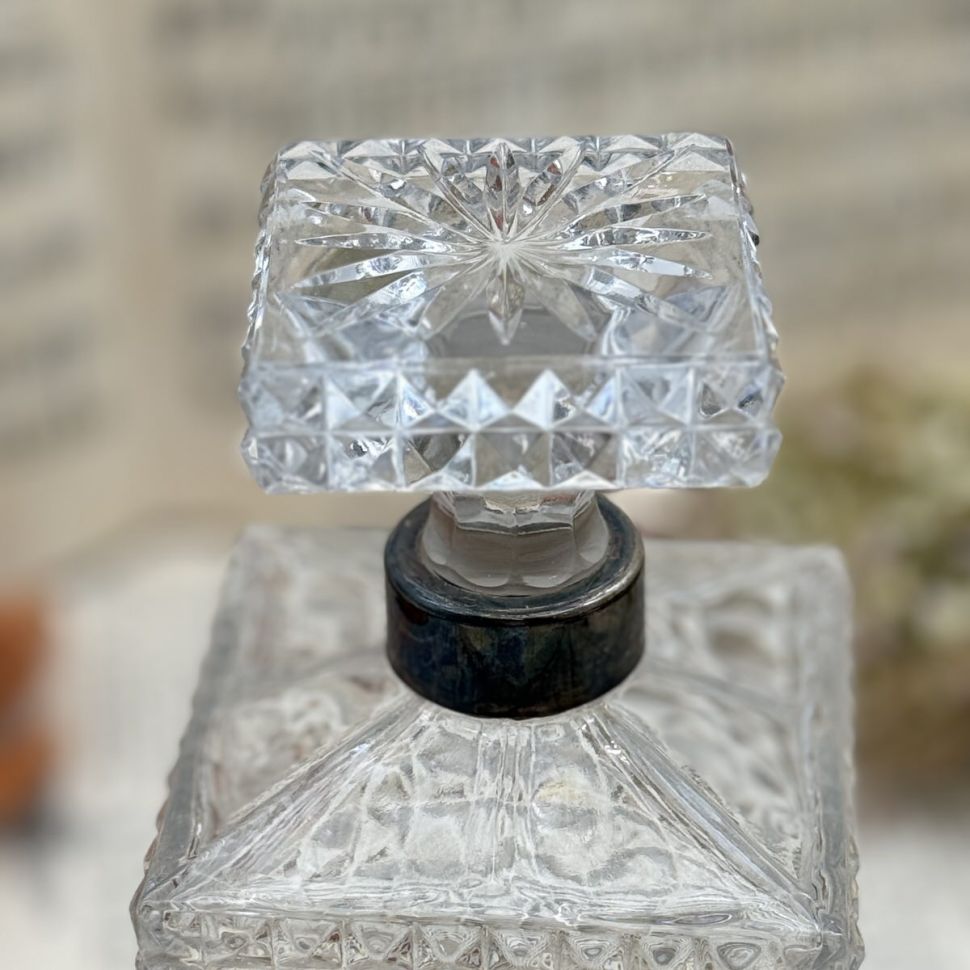 Графин 1 л Квадрат хрусталь серебро Франция 