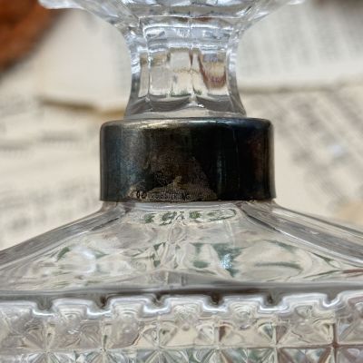 Графин 1 л Квадрат хрусталь серебро Франция 