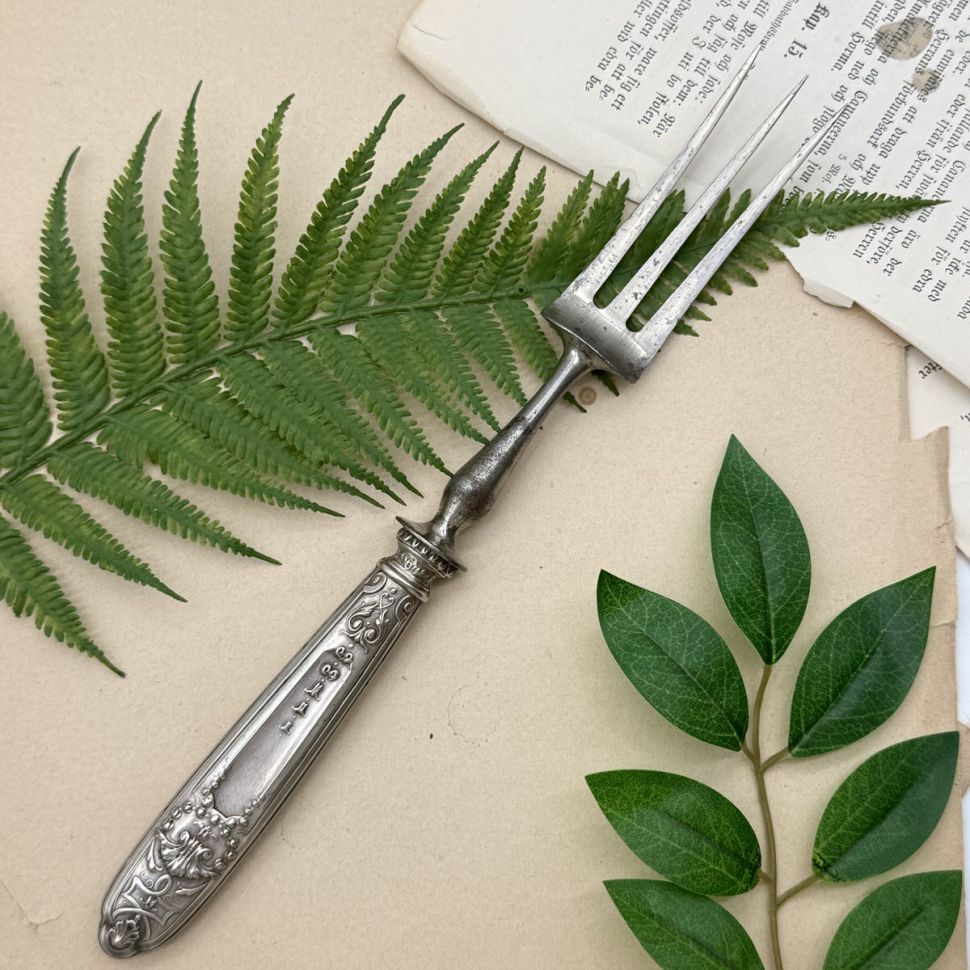 Вилка сервировочная 28 см серебрение