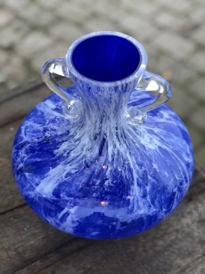 Ваза высокая голубая 27 см